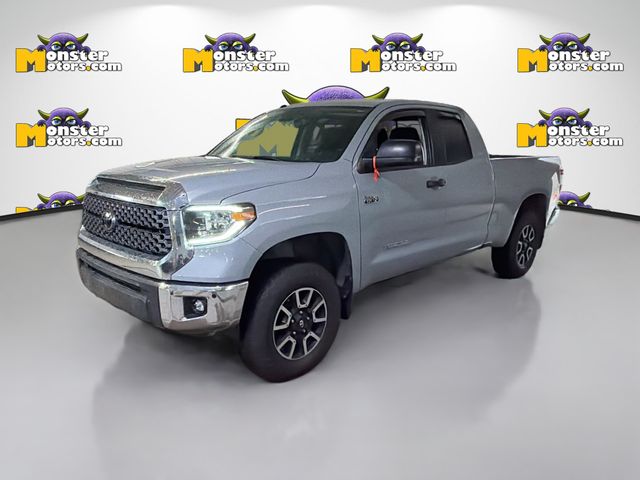Silver 2018 Toyota Tundra SR5 Double Cab 5.7L 4WD Pickup Truck Four-Wheel Drive 6-Speed Automatic Overdrive