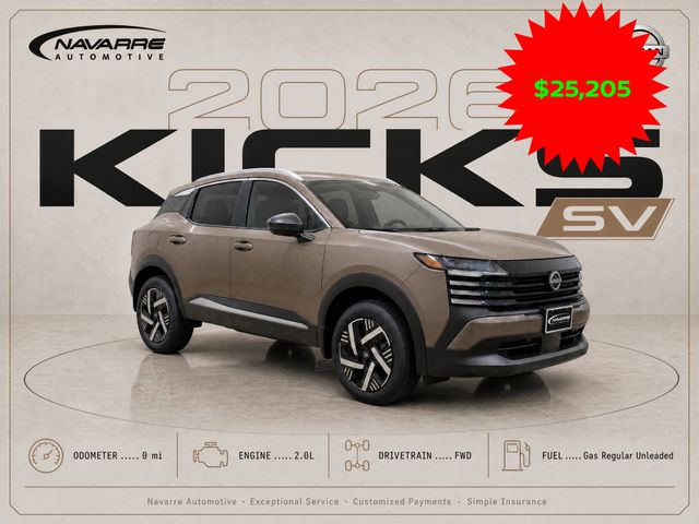 Bronze Metallic 2026 Nissan Kicks SUV / Crossover Front-Wheel Drive Continuously Variable Transmission