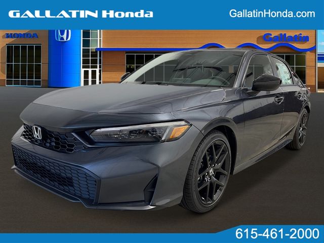 Meteorite Gray Metallic 2026 Honda Civic Sedan Front-Wheel Drive Continuously Variable Transmission