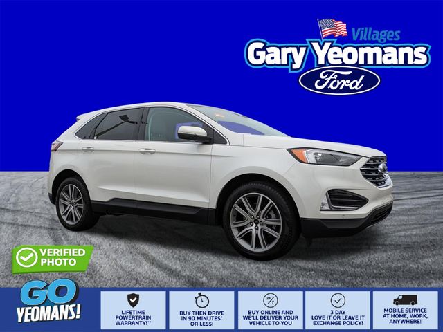 Star White Metallic Tri-Coat 2023 Ford Edge Titanium AWD SUV / Crossover All-Wheel Drive 8-Speed Automatic