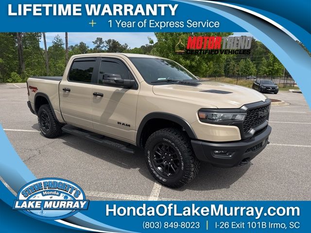 Mojave Sand Clearcoat 2025 RAM 1500 Rebel Crew Cab 4WD Pickup Truck Four-Wheel Drive 8-Speed Automatic