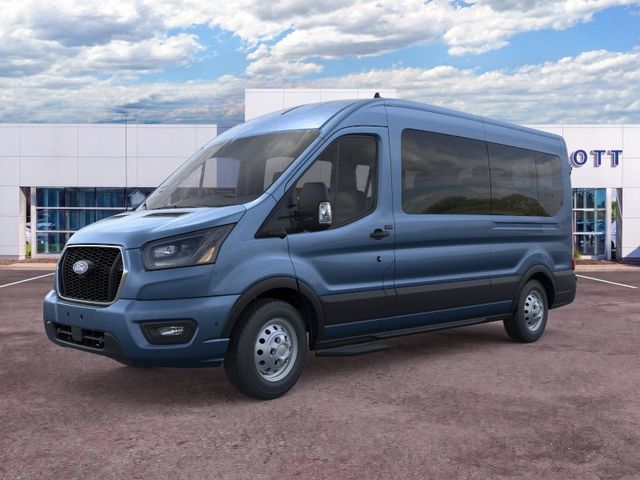 Blue Metallic 2026 Ford Transit Passenger Van All-Wheel Drive