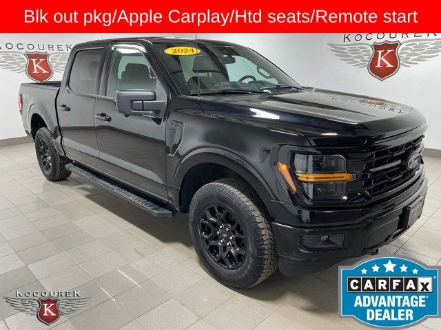 Black 2024 Ford F-150 Pickup Truck Four-Wheel Drive Automatic