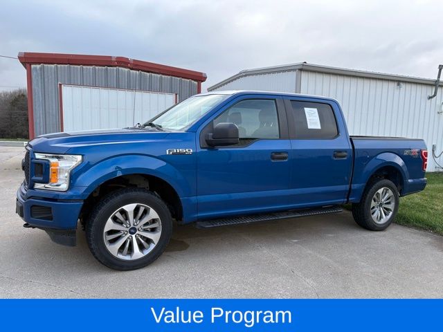 Lightning Blue 2018 Ford F-150 XL SuperCrew 4WD Pickup Truck Four-Wheel Drive Automatic