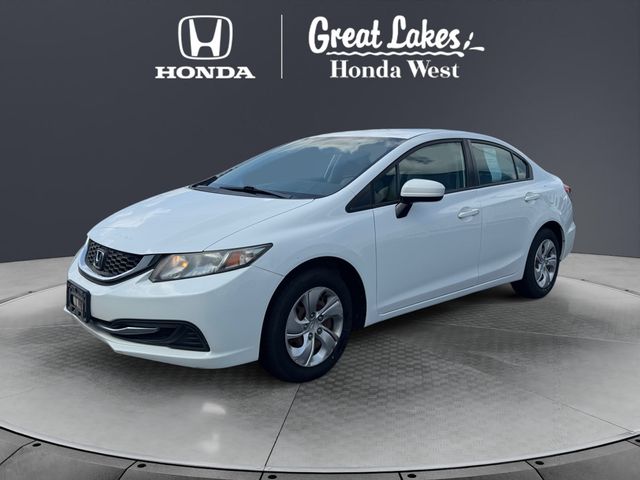 Taffeta White 2015 Honda Civic Sedan Front-Wheel Drive Continuously Variable Transmission