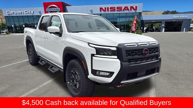 Glacier White 2026 Nissan Frontier Pickup Truck Four-Wheel Drive 9-Speed Automatic Overdrive