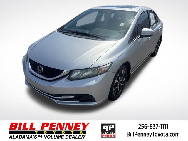 Gray (Modern Steel Metallic) 2015 Honda Civic EX Sedan Front-Wheel Drive Continuously Variable Transmission