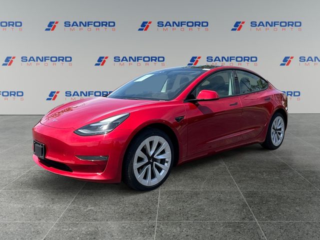 Red Multi-Coat 2023 Tesla Model 3 RWD Sedan Rear-Wheel Drive 1-Speed Automatic