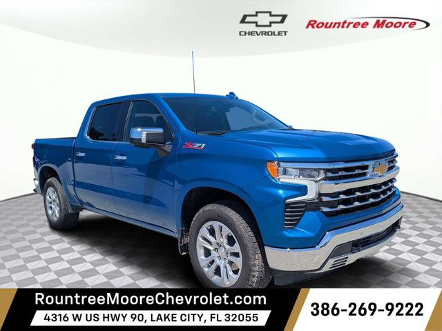 Glacier Blue Metallic 2024 Chevrolet Silverado 1500 Pickup Truck Four-Wheel Drive Automatic