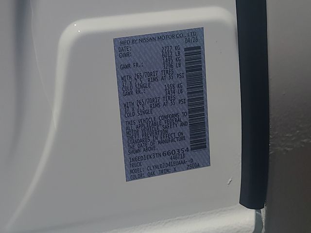 New 2026 Nissan Frontier Truck