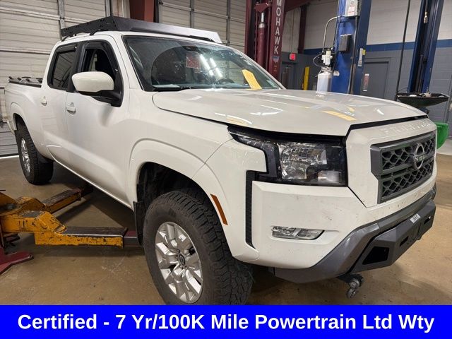 Glacier White 2023 Nissan Frontier SV Crew Cab LB 4WD Pickup Truck Four-Wheel Drive 9-Speed Automatic