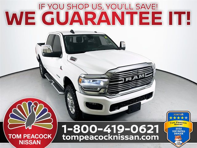 Bright White Clearcoat 2024 RAM 2500 Laramie Crew Cab 4WD Pickup Truck Four-Wheel Drive 6-Speed Automatic