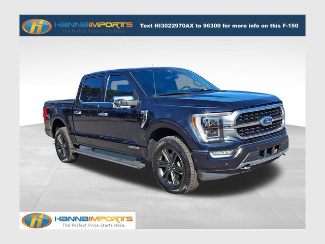 Black 2021 Ford F-150 Platinum SuperCrew 4WD Pickup Truck Four-Wheel Drive Automatic