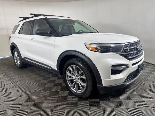White Metallic 2023 Ford Explorer SUV / Crossover All-Wheel Drive Automatic