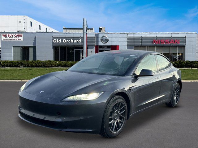 Black 2025 Tesla Model 3 Long Range RWD Sedan Rear-Wheel Drive 1-Speed Automatic