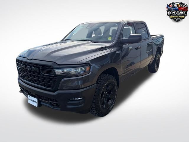 Gray (Granite Crystal Metallic Clearcoat) 2025 RAM 1500 Warlock 4dr Crew Cab 4WD Pickup Truck Four-Wheel Drive 8-Speed Automatic