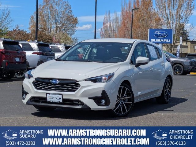 Crystal White Pearl 2024 Subaru Impreza Sport AWD Wagon All-Wheel Drive Continuously Variable Transmission