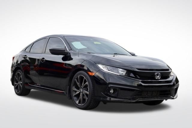 Crystal Black Pearl 2020 Honda Civic Sedan Front-Wheel Drive Continuously Variable Transmission