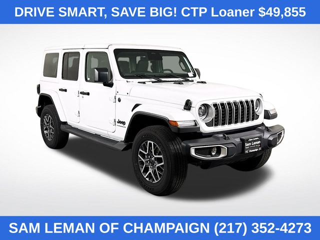 Bright White Clearcoat 2025 Jeep Wrangler Sahara 4-Door 4WD SUV / Crossover Four-Wheel Drive 8-Speed Automatic