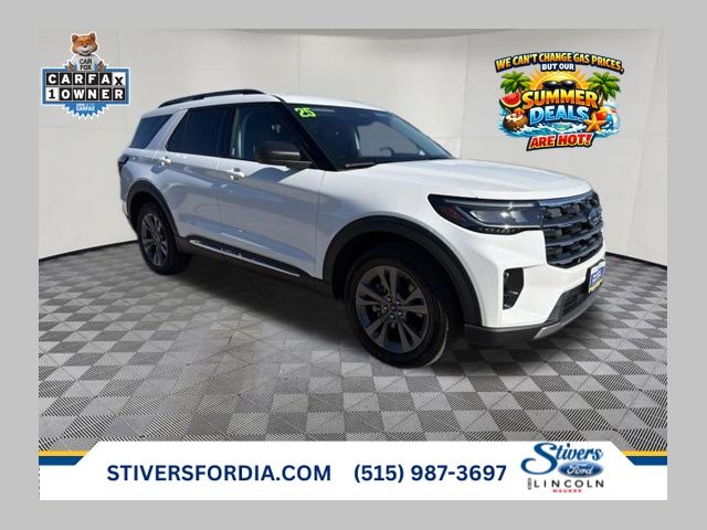White Metallic 2025 Ford Explorer Active AWD SUV / Crossover All-Wheel Drive Automatic