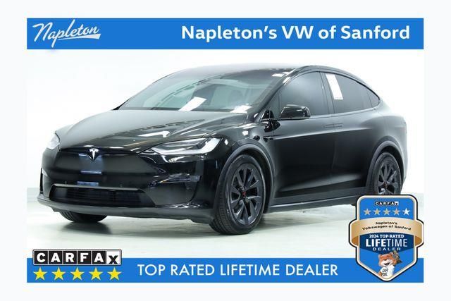 Solid Black 2023 Tesla Model X Standard Range AWD Sedan All-Wheel Drive 1-Speed Automatic