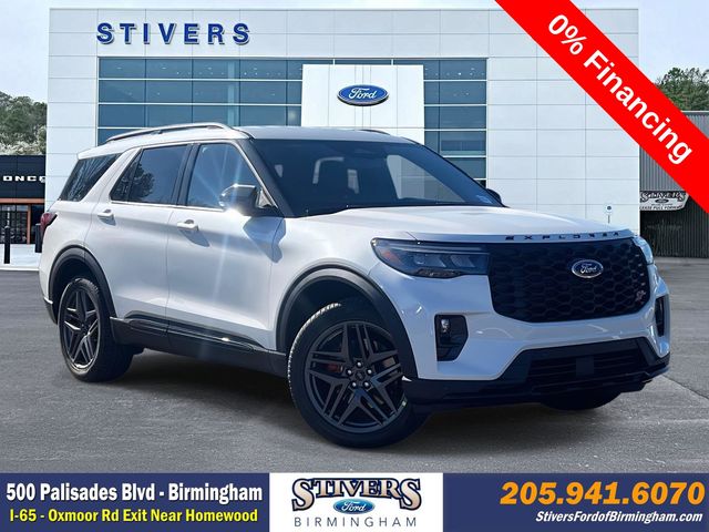 White Metallic 2026 Ford Explorer SUV / Crossover All-Wheel Drive Automatic
