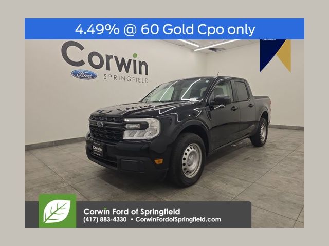 Shadow Black 2024 Ford Maverick XL SuperCrew FWD Pickup Truck Front-Wheel Drive Continuously Variable Transmission