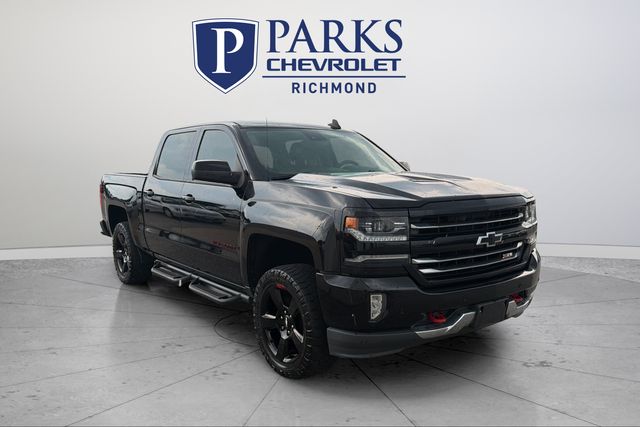 Black 2018 Chevrolet Silverado 1500 Pickup Truck Four-Wheel Drive 8-Speed Automatic Overdrive