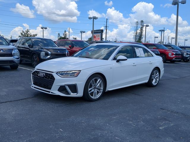 White 2024 Audi A4 quattro Premium Plus S Line 45 TFSI AWD Sedan All-Wheel Drive 7-Speed Automatic