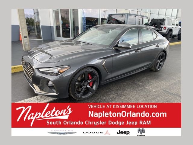 Himalayan Gray 2019 Genesis G70 3.3T Advanced RWD Sedan Rear-Wheel Drive 8-Speed Automatic