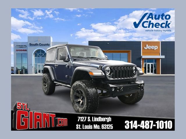 Fathom Blue Pearlcoat 2025 Jeep Wrangler SUV / Crossover Four-Wheel Drive 6-Speed Manual