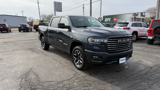 Forged Blue Metallic 2026 RAM 1500 Laramie Crew Cab 4WD Pickup Truck Four-Wheel Drive 8-Speed Automatic