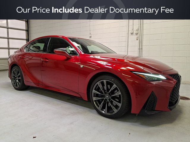 Infra Red 2023 Lexus IS Sedan All-Wheel Drive 6-Speed Automatic