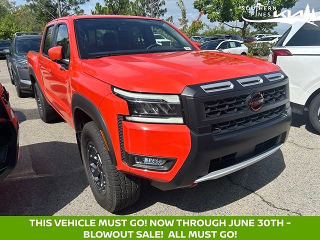 Afterburn Orange 2025 Nissan Frontier Pickup Truck Four-Wheel Drive 9-Speed Automatic Overdrive