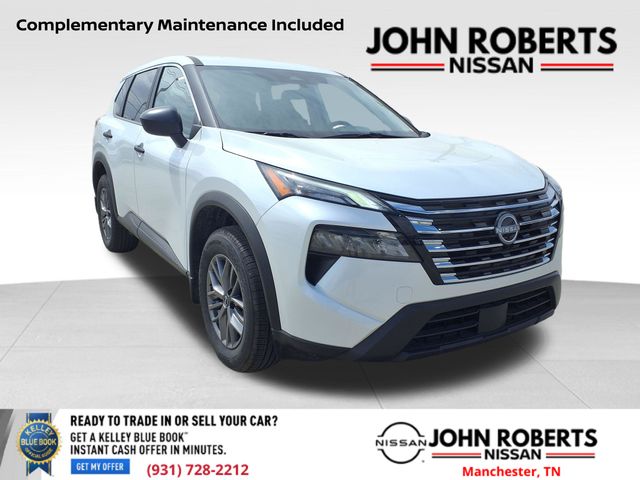 Everest White Pearl 2025 Nissan Rogue S FWD SUV / Crossover Front-Wheel Drive Continuously Variable Transmission