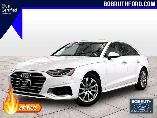 Ibis White 2021 Audi A4 Sedan All-Wheel Drive 7-Speed Automatic