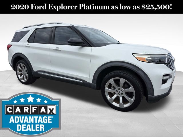 White Metallic 2020 Ford Explorer SUV / Crossover All-Wheel Drive Automatic