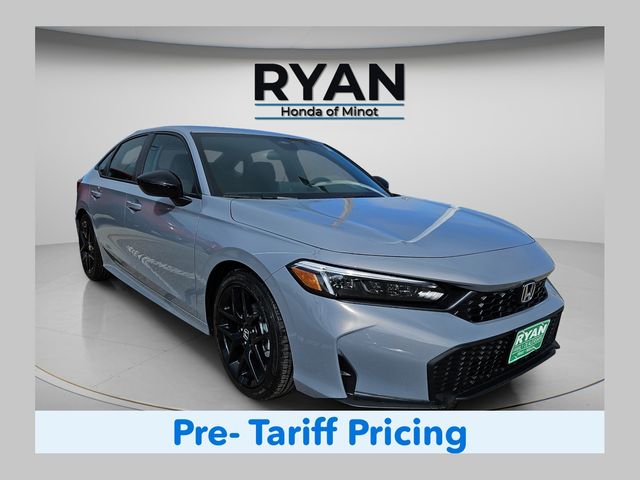 Urban Gray Pearl 2026 Honda Civic Sedan Front-Wheel Drive Continuously Variable Transmission