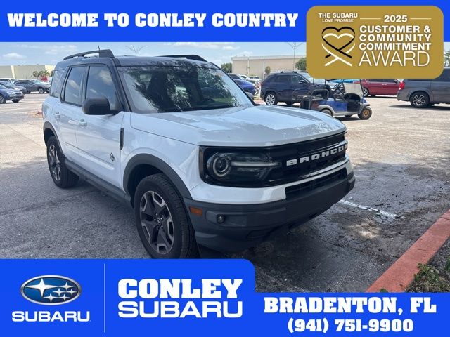 Oxford White 2021 Ford Bronco Sport Outer Banks AWD SUV / Crossover All-Wheel Drive 8-Speed Automatic