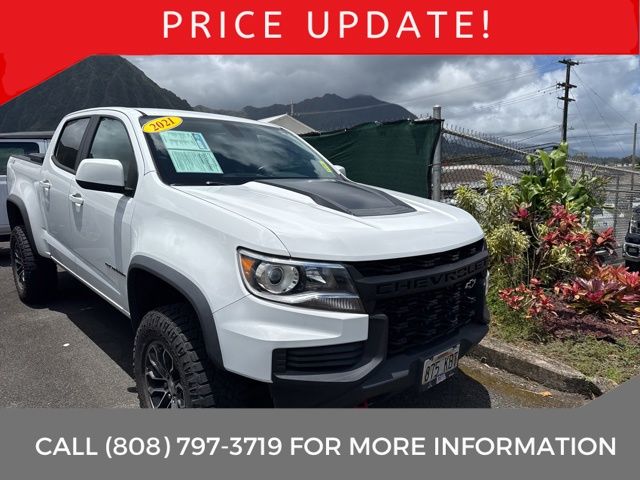 Summit White 2021 Chevrolet Colorado Pickup Truck Four-Wheel Drive 8-Speed Automatic
