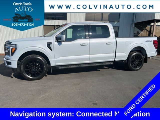 Space White Metallic 2025 Ford F-150 Pickup Truck Four-Wheel Drive Automatic