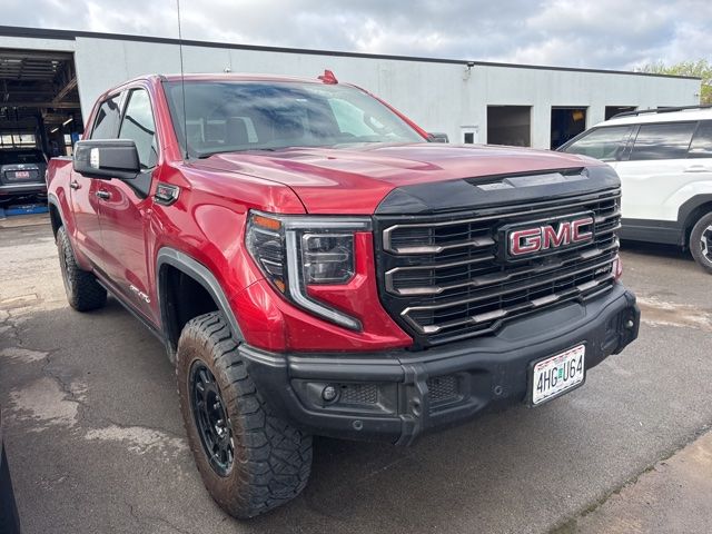 Volcanic Red Tintcoat 2023 GMC Sierra 1500 AT4X Crew Cab 4WD Pickup Truck Four-Wheel Drive Automatic