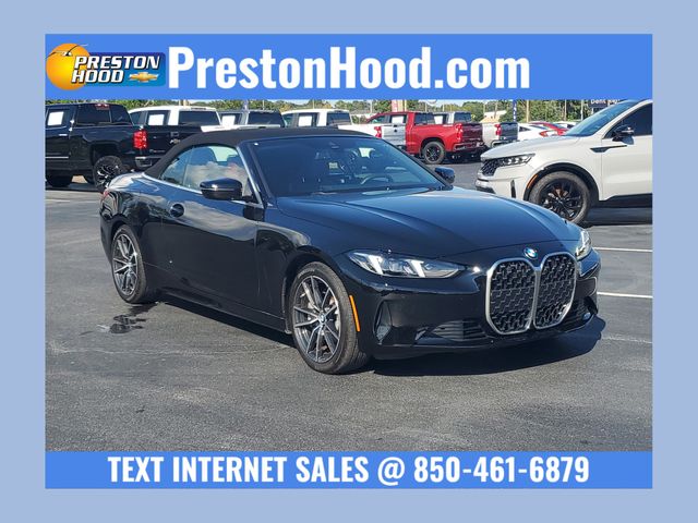 Jet Black 2025 BMW 4 Series Convertible Rear-Wheel Drive 8-Speed Automatic