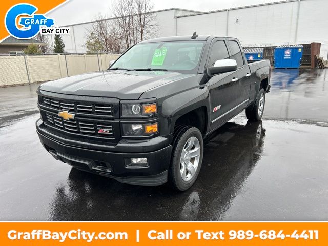 Black 2015 Chevrolet Silverado 1500 LT Double Cab 4WD Pickup Truck Four-Wheel Drive 6-Speed Automatic Overdrive