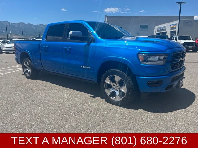 Hydro Blue Pearlcoat 2020 RAM 1500 Pickup Truck Four-Wheel Drive 8-Speed Automatic