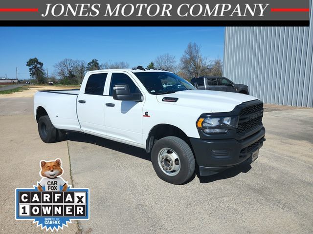 Bright White Clearcoat 2023 RAM 3500 Tradesman Crew Cab LB DRW 4WD Pickup Truck Four-Wheel Drive 6-Speed Automatic