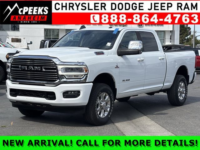 Bright White Clearcoat 2024 RAM 2500 Laramie Crew Cab 4WD Pickup Truck Four-Wheel Drive 6-Speed Automatic