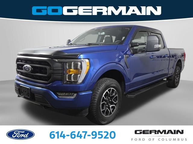 Atlas Blue Metallic 2022 Ford F-150 XLT SuperCrew 4WD Pickup Truck Four-Wheel Drive Automatic
