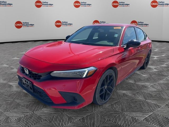 Red 2022 Honda Civic Hatchback Sport FWD Hatchback Front-Wheel Drive Continuously Variable Transmission