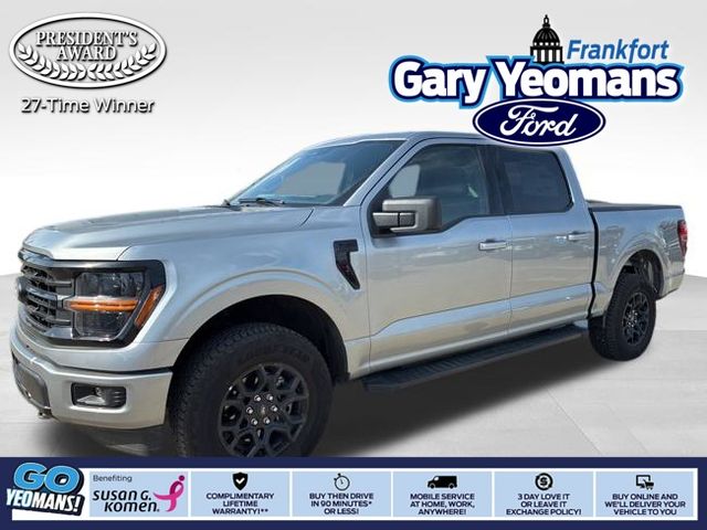 Iconic Silver Metallic 2025 Ford F-150 XLT SuperCrew 4WD Pickup Truck Four-Wheel Drive Automatic